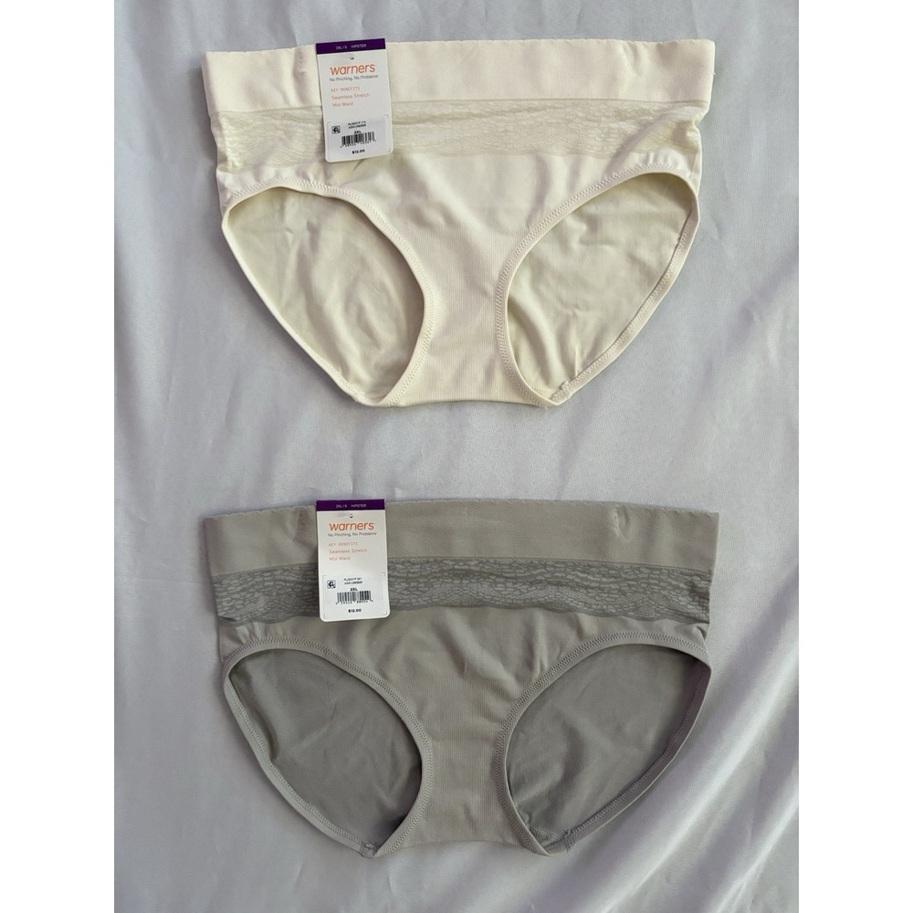 NEW Warners Panty No Pinch No Problems Hipster Panties 2 Pair Women Size 2xlarge